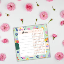 Floral Weekly Planner – Blossom Time Sticky Notes