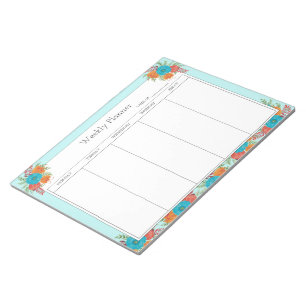 Floral Weekly Planner Notepad