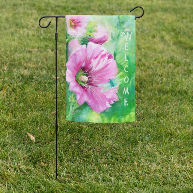 Floral Welcome  Garden Flag (In SItu)