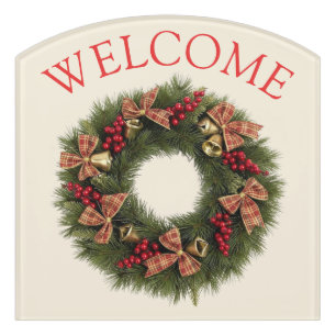 floral welcome sign