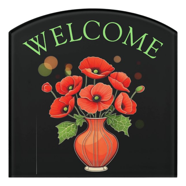 floral welcome sign (Contour Front)
