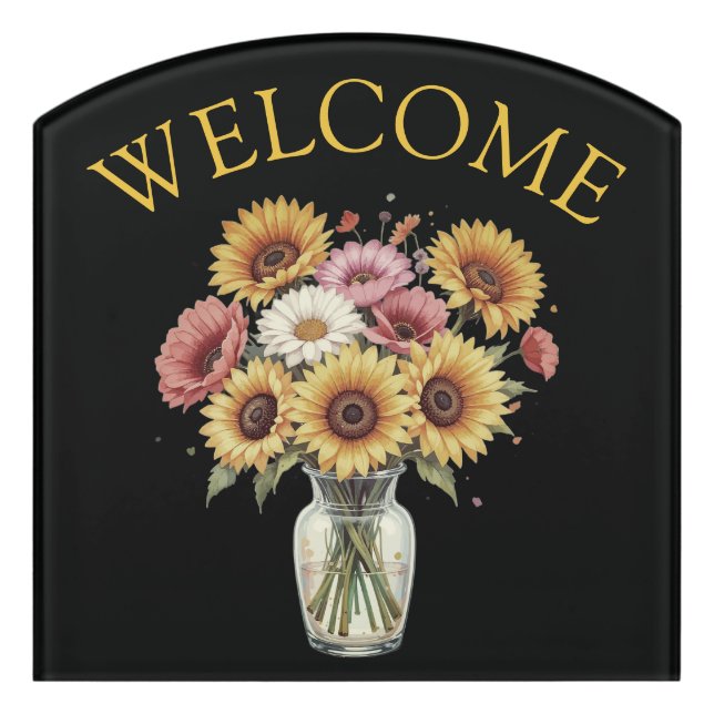 floral welcome sign (Contour Front)