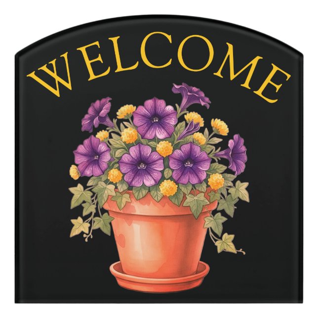 floral welcome sign (Contour Front)