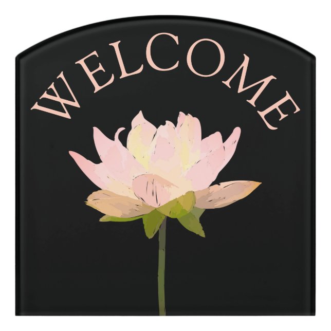 floral welcome sign (Contour Front)