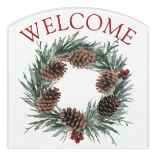 floral welcome sign