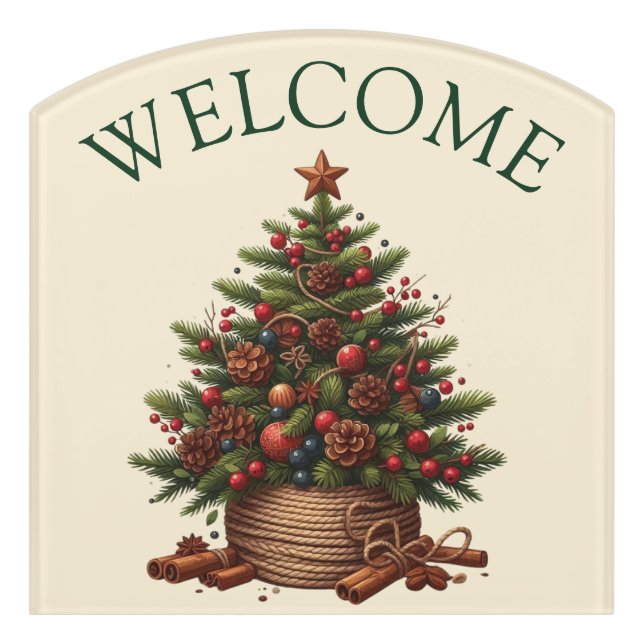 floral welcome sign (Contour Front)