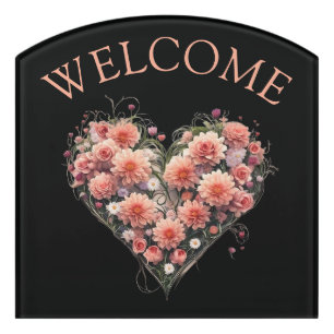 floral welcome sign