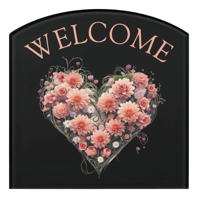 floral welcome sign (Contour Front)