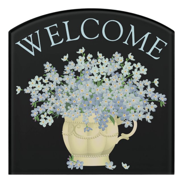 floral welcome sign (Contour Front)