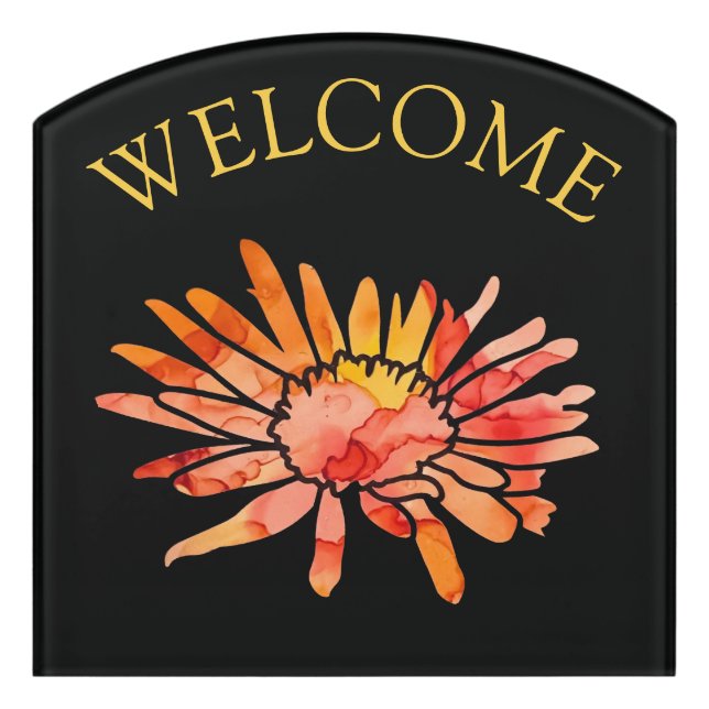 floral welcome sign (Contour Front)