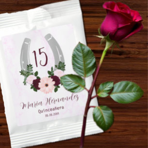 Floral Western Horseshoe Quinceanera Hot Chocolate Drink Mix
