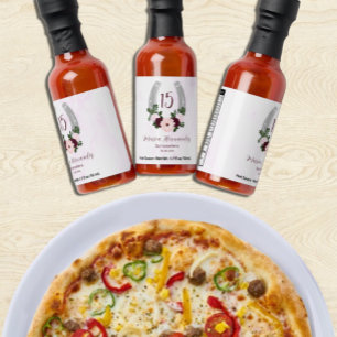 Floral Western Horseshoe Quinceanera Hot Sauces