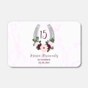 Floral Western Horseshoe Quinceanera Matchboxes