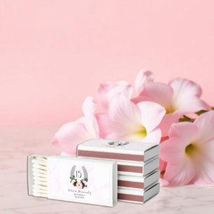 Floral Western Horseshoe Quinceanera Matchboxes