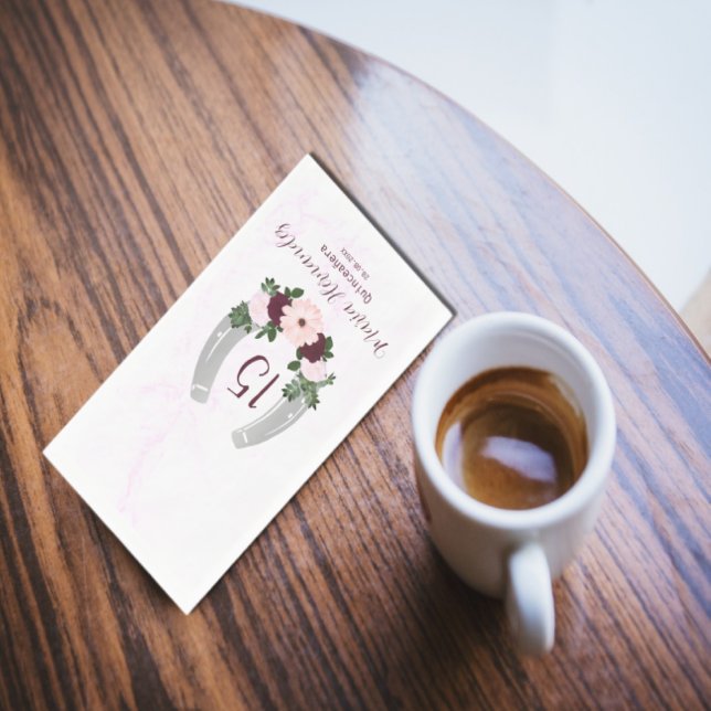 Floral Western Horseshoe Quinceanera Napkins (Creator Uploaded)