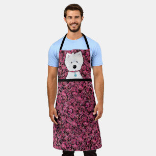 Floral Westie Impressions Apron
