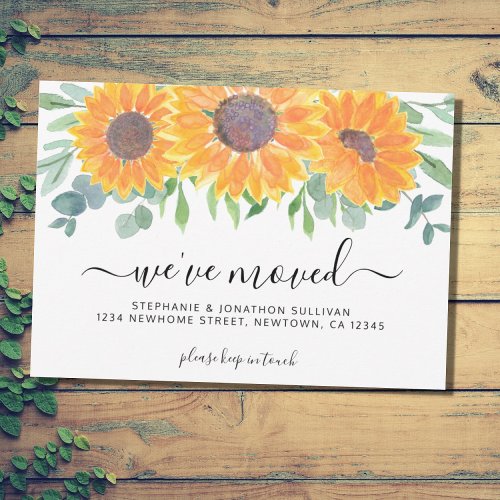  Floral Weve Moved Moving Announcement Card