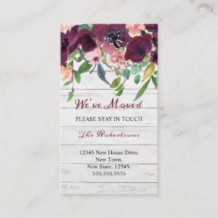 Floral We've Moved New Address Announcement