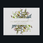 Floral We've Moved New Home Script Announcement  Postcard<br><div class="desc">This design features watercolor wildflowers and custom script calligraphy.</div>