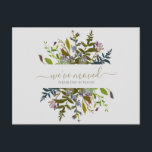 Floral We've Moved New Home Script Announcement  Postcard<br><div class="desc">This design features watercolor wildflowers and custom script calligraphy.</div>