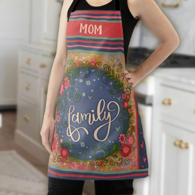  Floral Whimsical Custom Family Inspirivity Apron (Creator Uploaded)