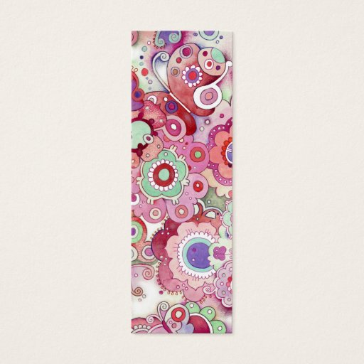 Customizable Floral Whimsy Bookmark Business Cards