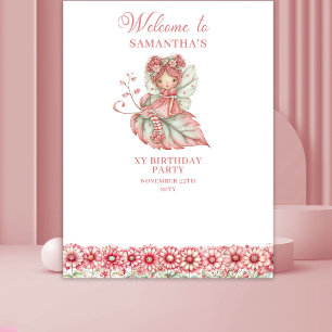 Floral Whimsy Fairy Pink 2nd Birthday Backdrop