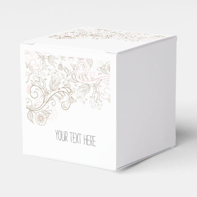 Floral Whimsy Favor Boxes (Front Side)