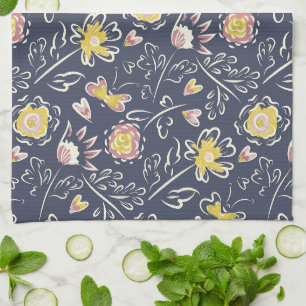 Floral Whirlwind Kitchen Towel