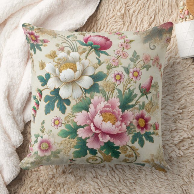 Floral Whisper Pillow 16" x 16" (Blanket)