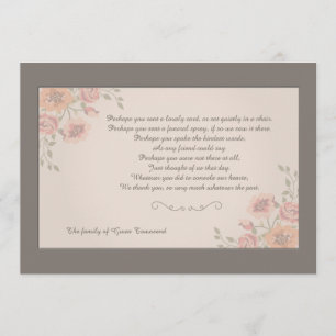 Floral Whispers Bereavement Thank You Card