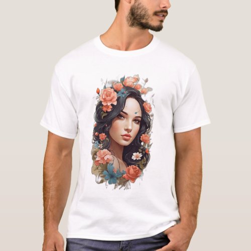 Floral Whispers Blossoms of Love T_Shirt