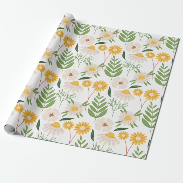 Floral Whispers: ZazzleWrapMagic Exclusive Wraps Wrapping Paper (Unrolled)