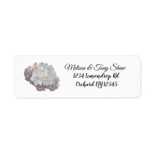 Floral White and Pink Address Label
