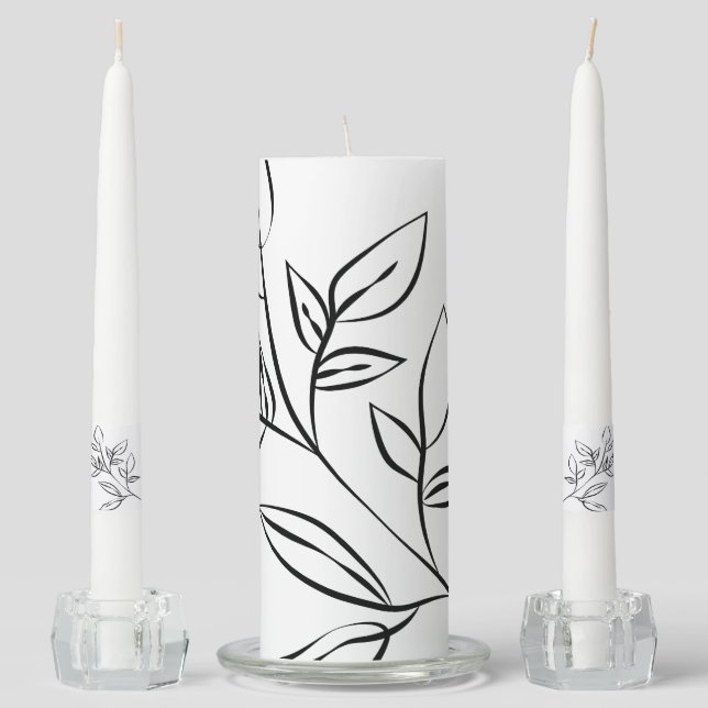 Floral White Candles (Front)