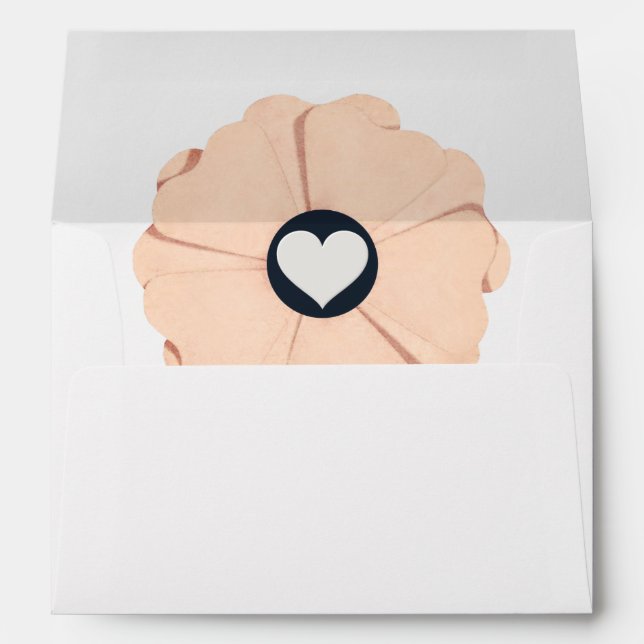 Floral White Color Wedding Envelope (Back (Bottom))