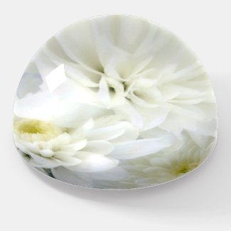 Floral White Flowers Paperweight
