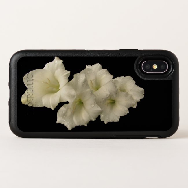 Floral White Gladiola OtterBox iPhone X Case