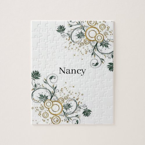 Floral White Jigsaw Puzzle Daisy