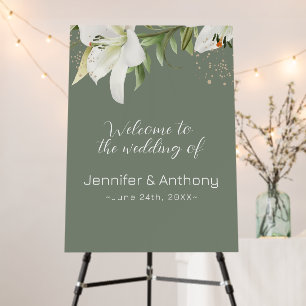 Floral White Lilies  Foam Board