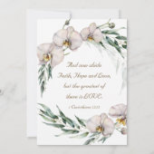 Floral White Orchids Greenery Christian Wedding Invitation | Zazzle
