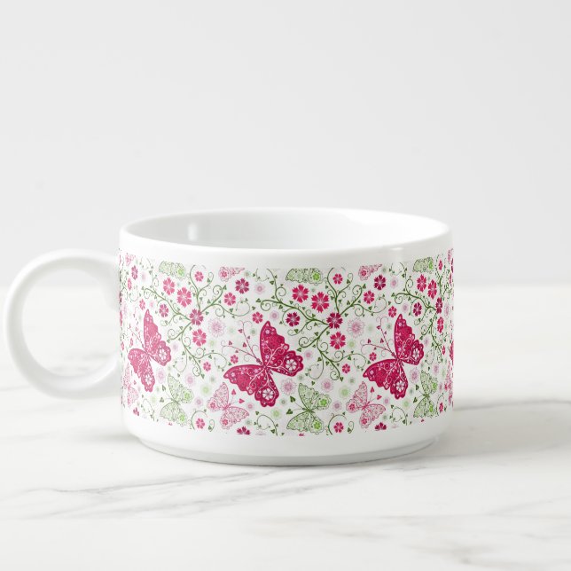 Floral White Pattern Bowl (Right)