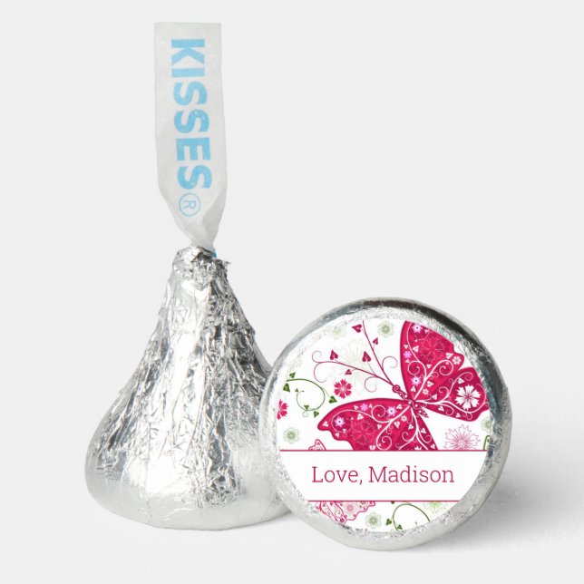 Floral White Pattern Hershey®'s Kisses® (Front)