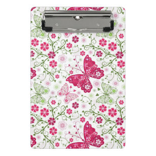 Floral White Pattern Mini Clipboard
