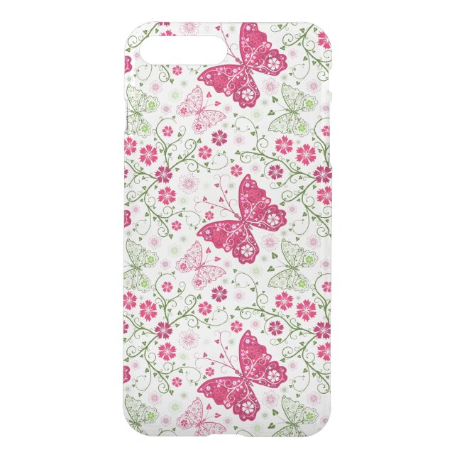 Floral White Pattern Uncommon iPhone Case (Back)