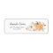 Floral White Pumpkin Return Address Label