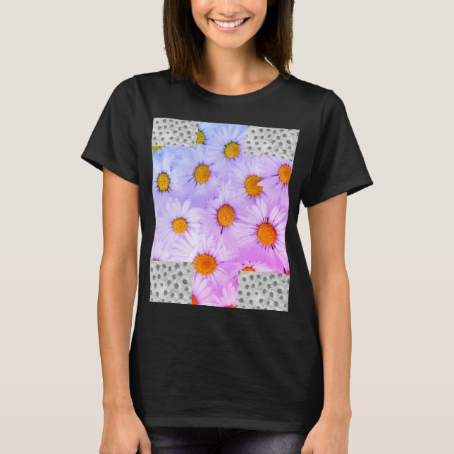 Floral white women's t-shirt (Front)