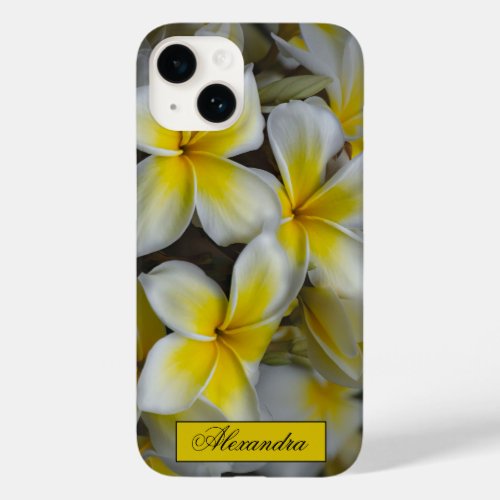 Floral White Yellow Plumeria Photography Case_Mate iPhone 14 Case