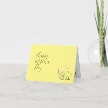 Floral Wild Clover Flowers Monogram Personalized  Holiday Card by TheSillyHippy at Zazzle