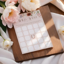 Floral Wild West Bingo Baby Shower Game Card